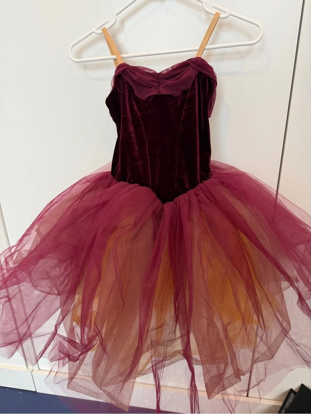 Weissman Burgundy and Gold Ballet Tutu Costume